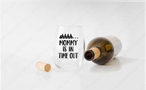 Custom Stemless Wine Glass (1 side only)